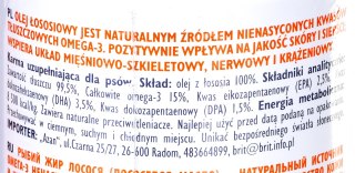 BRIT CARE Olej z łososia - suplement diety na sierść i skórę dla psów i kotów - 1000 ml