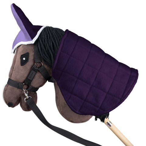 Derka dwustronna i nauszniki Skippi dla Hobby Horse - fioletowa