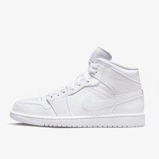 NIKE Air Jordan 1 Mid -554724-136, Triple White