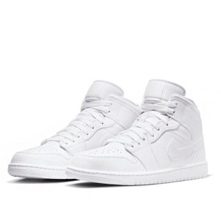 NIKE Air Jordan 1 Mid -554724-136, Triple White