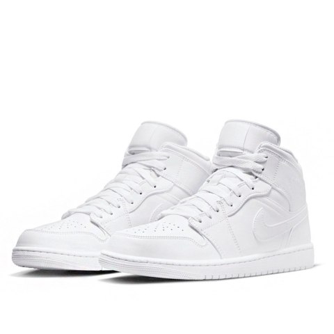 NIKE Air Jordan 1 Mid -554724-136, Triple White