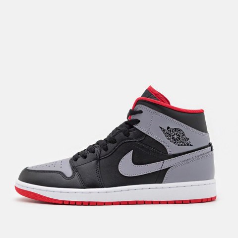 NIKE Air Jordan 1 Mid -DQ8426-006, Black/Cement Grey-Fire Red