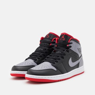 NIKE Air Jordan 1 Mid -DQ8426-006, Black/Cement Grey-Fire Red