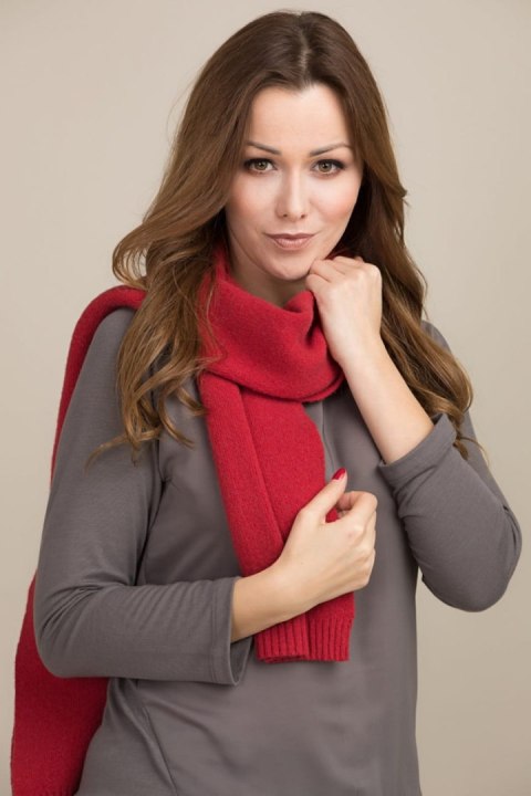 SZALIK*02 damski zimowy kolor czerwony - Kamea