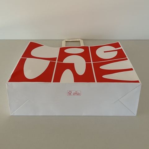 Torba Papierowa V0004-02, Czerwono-Biała