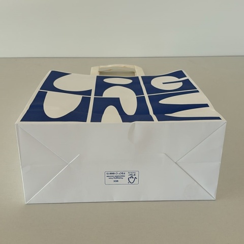 Torba Papierowa V0004-02, Niebiesko-Biała