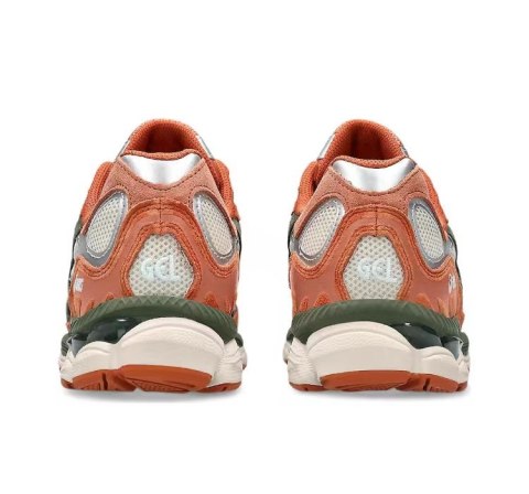 Asics Gel-NYC Oatmeal Forest Green Orange 1201A789-251 - Kolorystyce Beżowo-Zielono-Pomarańczowej
