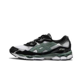 Asics Gel-NYC White Black Ivy 1201A789-101 - Białe i Czarne z Zielonym Akcentem