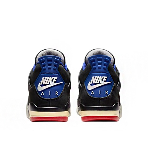 Air Jordan 4 „Rare Air” Sneakersy Unisex Black/Fire Red-Deep Royal Blue-Grey FV5029-003