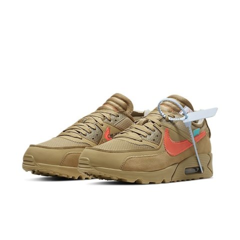 Off-White x Nike Air Max 90 - AA7293-200, Brązowy