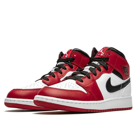 Buty NIKE Air Jordan 1 Mid Chicago - Czerwone 554724-173