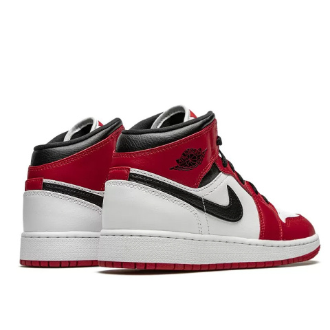 Buty NIKE Air Jordan 1 Mid Chicago - Czerwone 554724-173