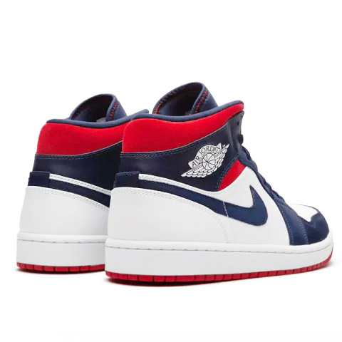 Air Jordan 1 Mid SE USA - Granatowy czerwony BQ6931-104