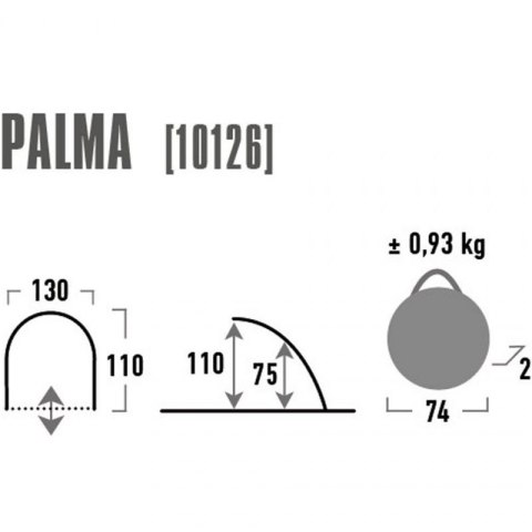 Namiot Plażowy High Peak Palma niebiesko szary 10126