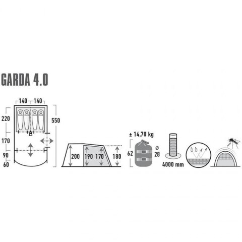 Namiot High Peak Garda 4.0 11821