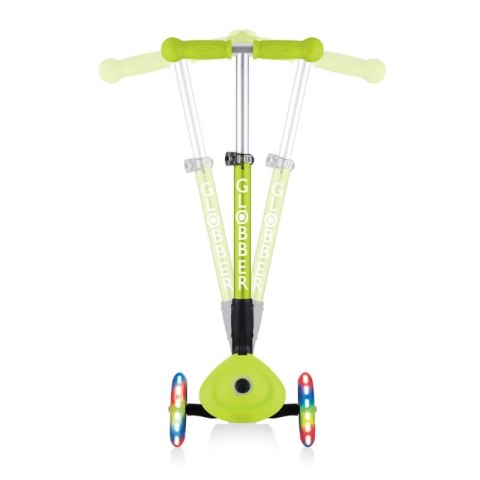 Hulajnoga 3-kołowa Globber Foldable Lights Lime Green Jr 437-106