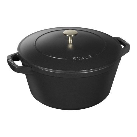 Zestaw 3 naczyń żeliwnych z pokrywką STAUB 40508-386-0 - czarny 24 cm