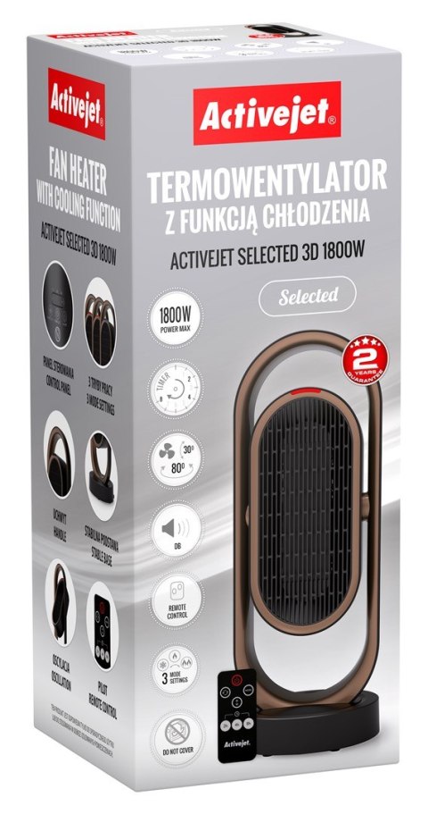 Termowentylator z funkcją chłodzenia Activejet Selected 3D 1800W