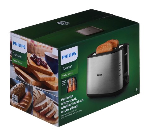 Toster Philips Viva Collection HD2650/90 (950W; kolor srebrny)