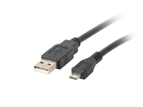 Kabel Lanberg CA-USBM-10CC-0010-BK (USB 2.0 M - Micro USB M; 1m; kolor czarny)