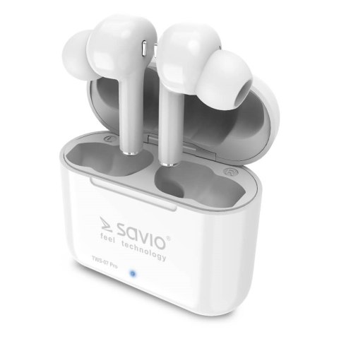 SAVIO BEZPRZEWODOWE SŁUCHAWKI BLUETOOTH 5.0 Z POWER BANKIEM TWS-07 PRO