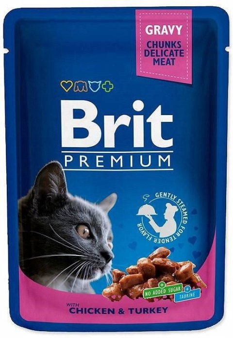 BRIT Cat Pouches Family Plate - mokra karma dla kota - 12 x 100g