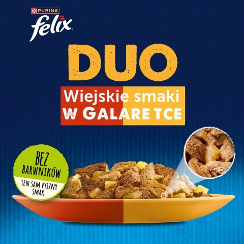 FELIX Fantastic Duo wiejskie smaki - mokra karma dla kota - 12x85g