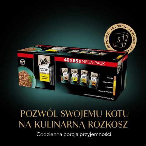 SHEBA Selection Select Slices Drobiowe Smaki 85g