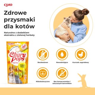 INABA Churu Pops Kurczak - przysmak dla kota - 4x15 g