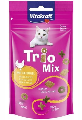 VITAKRAFT TRIO MIX drób przysmak dla kota 60g