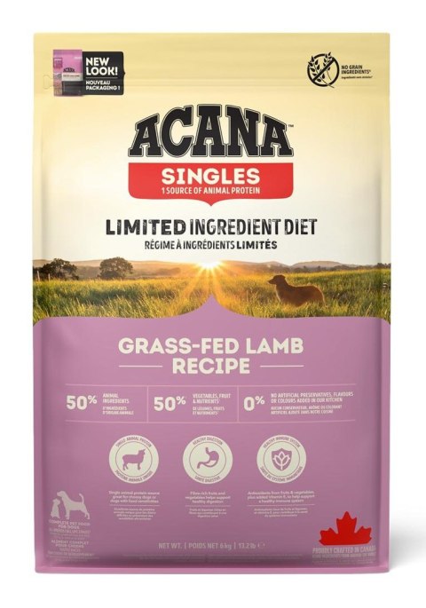 ACANA Singles Grass-Fed Lamb - sucha karma dla psa - 6 kg