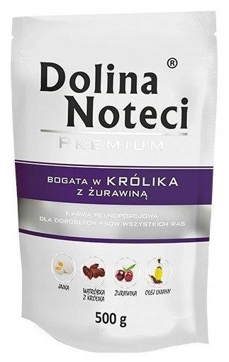 DOLINA NOTECI Premium bogata w królika z żurawiną - mokra karma dla psa - 500g