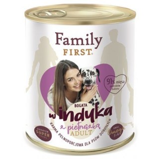 FamilyFirst Bogata w indyka+pietruszka adult 800g