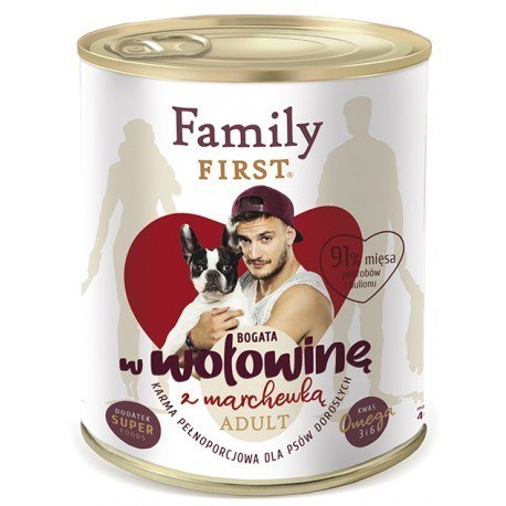 FamilyFirst Bogata w wołowinę+marchewka adult 800g