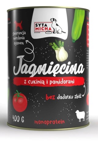 SYTA MICHA mokra karma jagnięcina z pomidorami i cukinią 400g pies