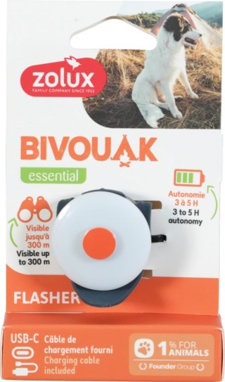 ZOLUX Zawieszka do obroży BIVOUAK niebieska na USB