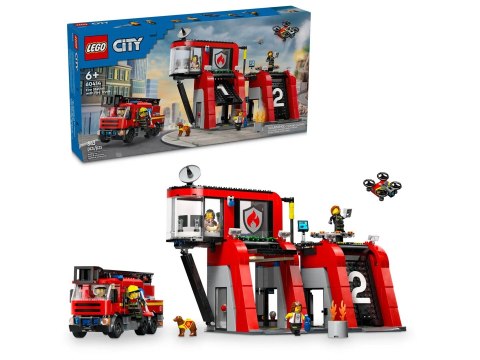 LEGO City 60414 Remiza strażacka z wozem strażackim