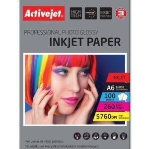 Activejet AP6-260GR100 Papier fotograficzny błyszczący 10x15 (A6; 100 szt.)