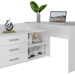 Biurko narożne + komoda DANY 120x50xH76 biały