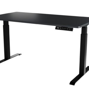 Biurko z elektryczną regulacją wysokości MOON LONG 150x80x72-120 czarny/antracyt