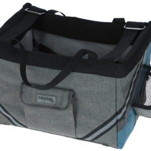 KERBL Torba rowerowa dla psa Vacation, 38 x 25 x 25 cm, szaro/niebieska