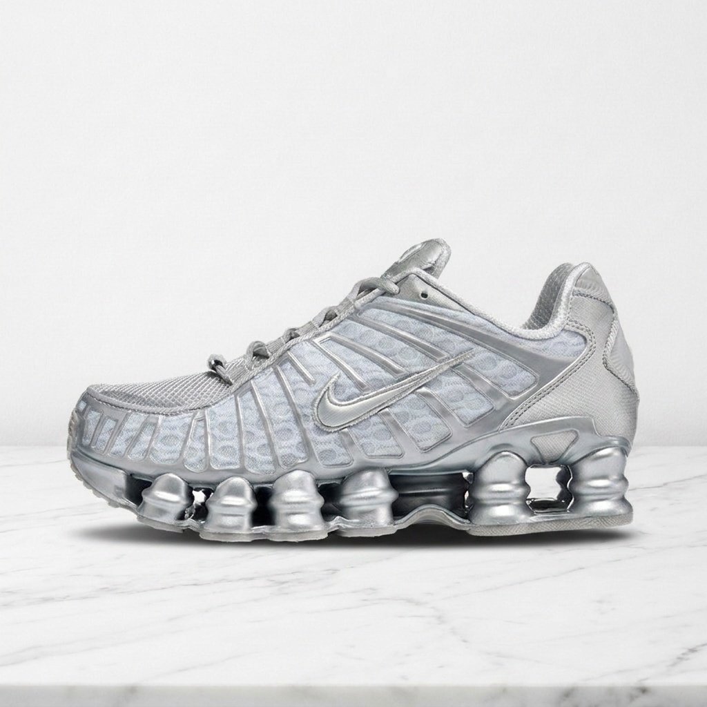 Buty sportowe NIKE Shox TL Chrome Pure Platinum Srebrny