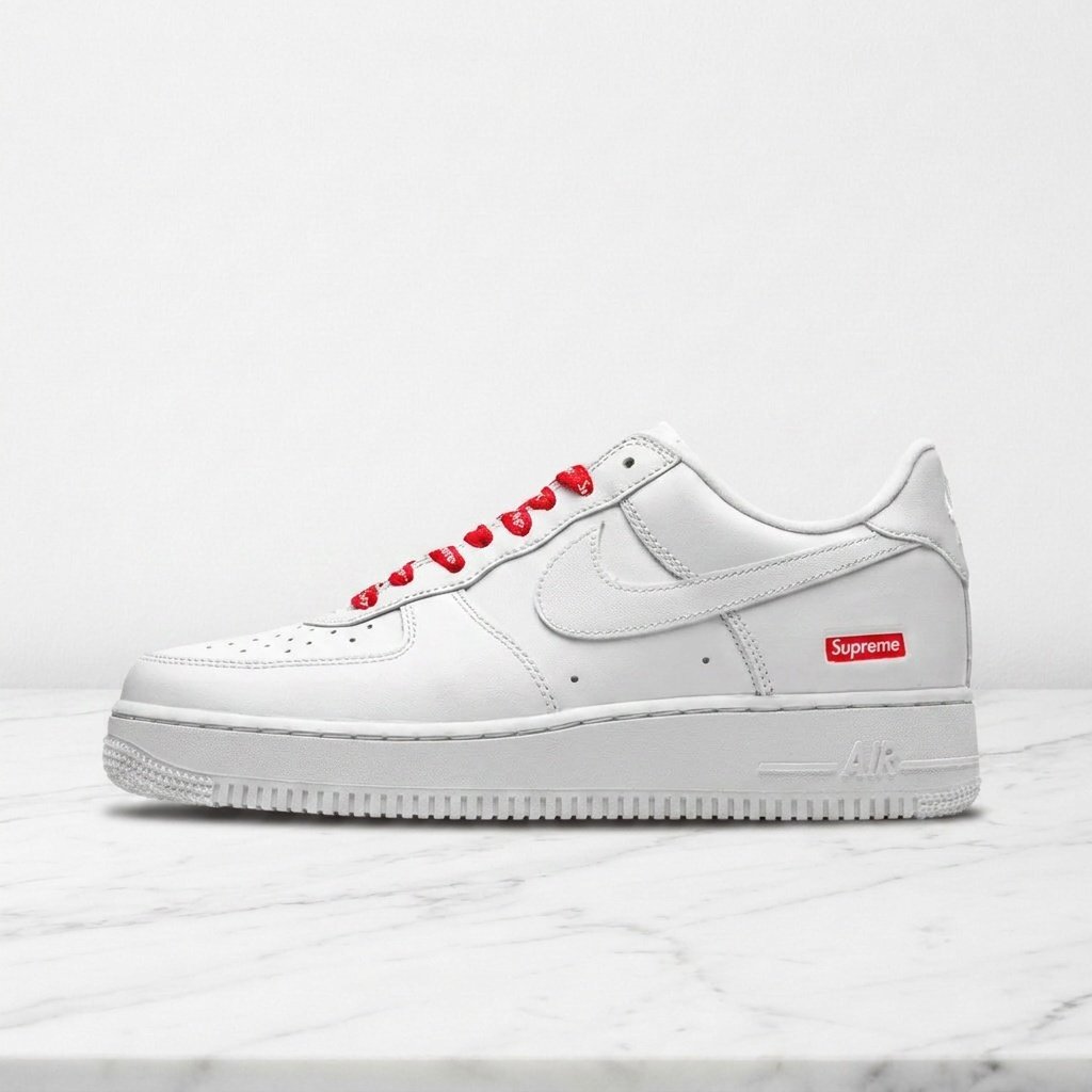 Sneakersy niskie NIKE Air Force 1 Low '07 Supreme Biały, unisex