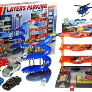 Parking Poziomowy Tor Winda 4 Autka Helikopter