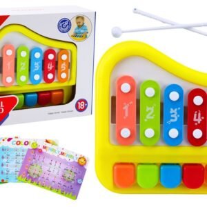 Pianinko Cymbałki Dzwonki Dla Malucha Żółte