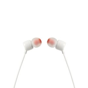 Słuchawki JBL T110 (biały, z mikrofonem)