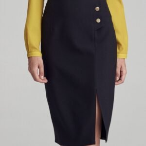 Spódnica Czarna spódnica z wysokim stanem SP56 Black - Nife