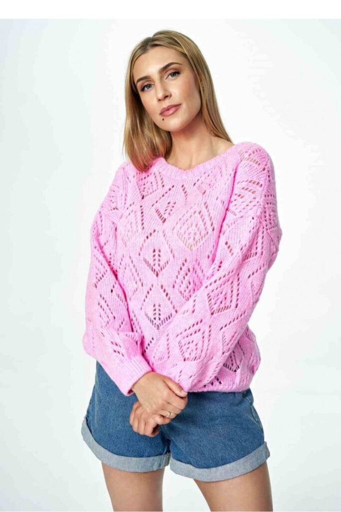 Sweter Damski Model M887 Pink - Figl