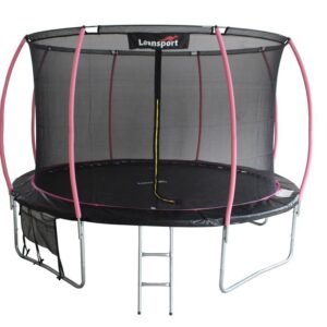 Trampolina LEAN Sport Max 16ft Czarno-Różowa