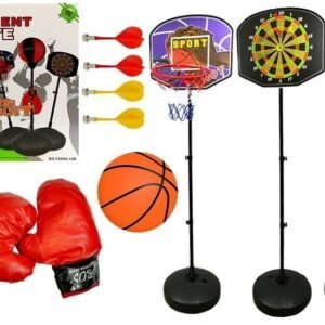 Zestaw Gier Sportowych 3w1 Koszykówka Rzutki Boks